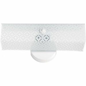 Nuvo Lighting 76/276 2 Light 14" Wide Bath Bar with Patterned Glass Shade White Indoor Lighting Bathroom Fixtures Bath Bar