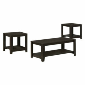 Offex Living Room 3 Piece Table Set, Cappuccino