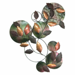 Offex Living Room Metal Iron Handmade Leaves Wall Decor