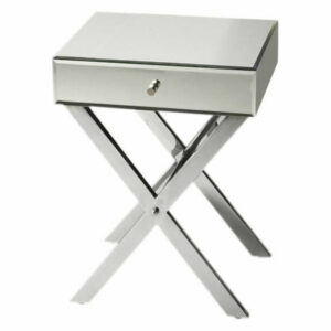 Offex Living Room Mirrored Accent Side Table