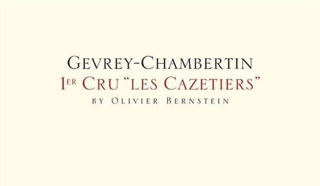 Olivier Bernstein 2015 Gevrey-Chambertin Les Cazetiers Premier Cru (scuffed labels) - Pinot Noir Red Wine