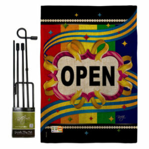 Open Special Occasion Merchant Garden Flag Set