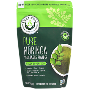 Organic Pure Moringa Vegetable Powder - Calcium, Iron & Vitamin A (7.4 oz / 21 Servings)