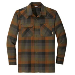 Outdoor Research Feedback Flannel Fatigue Plaid Lg