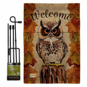 Owl Watching Garden Friends Birds Garden Flag Set