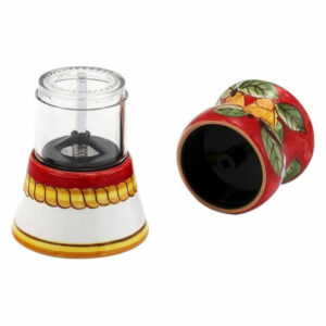 POSITANO ROSSO Salt Pepper Mill Shaker Ceramic Food-Safe Dishwasher