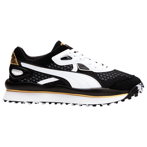 PUMA Mens PUMA Street Rider - Mens Shoes Black/White/Gold Size 10.0