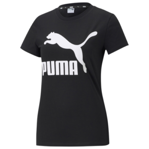 PUMA Womens PUMA Classic Logo T-Shirt - Womens Black/Black Size M