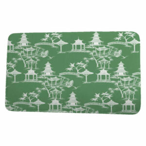 Palm Beach Chinapezka Floral Print Bath Mat, Green, 21"x34"