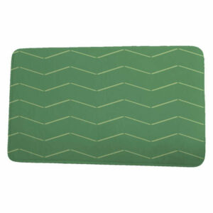 Palm Beach Harlequin Stripe Geometric Print Bath Mat, Green, 17"x24"