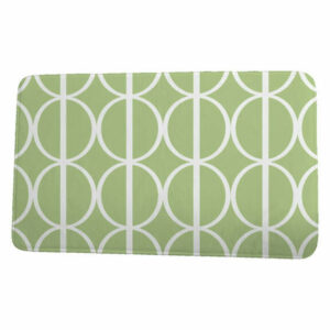 Palm Beach Ovals Go 'Round Geometric Print Bath Mat, Green, 17"x24"