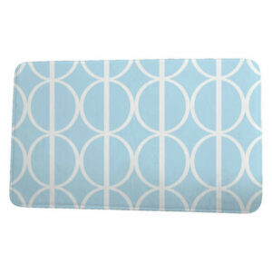 Palm Beach Ovals Go 'Round Geometric Print Bath Mat, Pale Blue, 17"x24