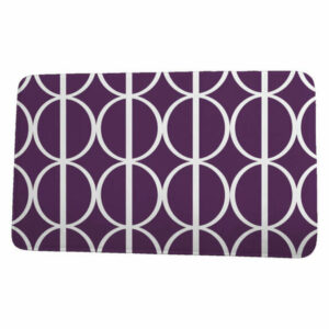 Palm Beach Ovals Go 'Round Geometric Print Bath Mat, Purple, 21"x34"