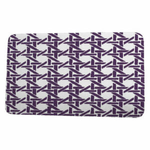 Palm Beach Rattan Geometric Geometric Print Bath Mat, Purple, 21"x34"