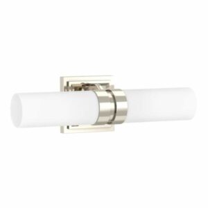 Park Harbor PHVL2102 Como 2 Light 16-5/8" Wide Bath Bar with Frosted Glass Shades Polished Nickel Indoor Lighting Bathroom Fixtures Bath Bar