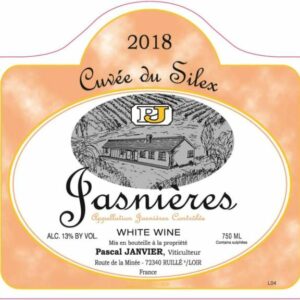 Pascal Janvier 2018 Jasnieres Cuvee Silex - Chenin Blanc White Wine