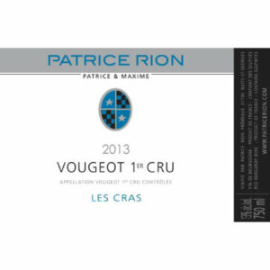 Patrice Rion 2013 Vougeot Les Cras Premier Cru - Pinot Noir Red Wine