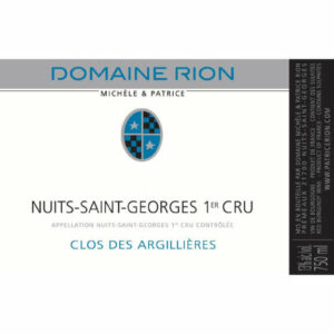 Patrice Rion 2015 Clos des Argillieres Premier Cru Nuits Saint Georges - Pinot Noir Red Wine