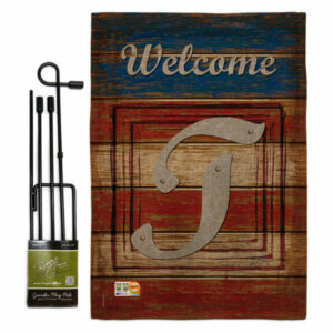 Patriotic T Initial Americana Patriotic Garden Flag Set