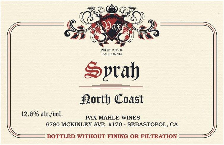 Pax 2018 North Coast Syrah - Syrah/Shiraz Red Wine