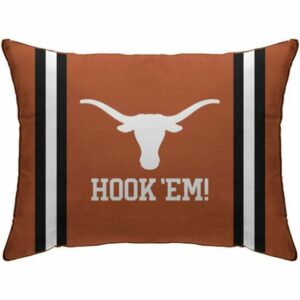 Pegasus Sports University of Texas Logo 20 in x 26 in Bed Pillow Orange Dark - NCAA Novelty at Academy Sports