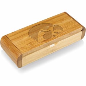 Picnic Time University of Iowa Elan Deluxe Corkscrew Box Natural Wood - NCAA Novelty at Academy Sports