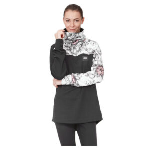 Picture Organic Blossom Grid Fleece - Women's Peonies Black Md