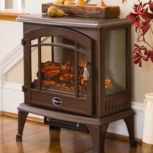 Plow & Hearth Fireplaces - Bronze Panoramic Quartz Electric Stove