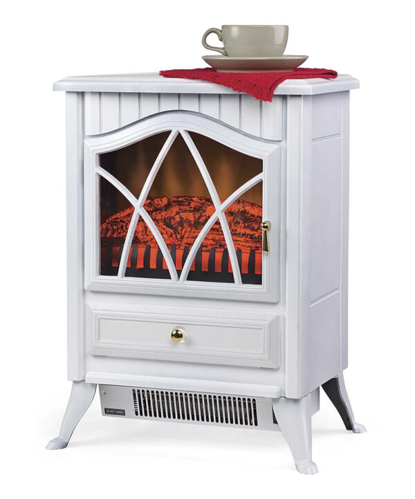 Plow & Hearth Fireplaces - White Electric Stove