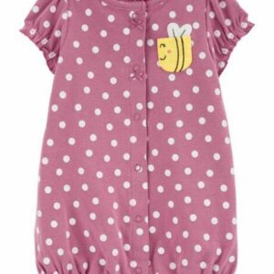 Polka Dot Snap-Up Romper