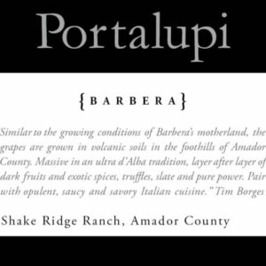 Portalupi 2017 Shake Ridge Ranch Barbera - Red Wine