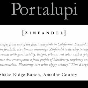 Portalupi 2017 Shake Ridge Ranch Zinfandel - Red Wine