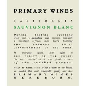 Primary Wines 2018 Sauvignon Blanc - White Wine