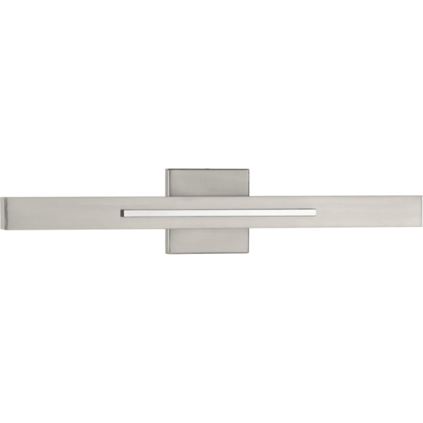 Progress Lighting P710052-30 Planck Single Light 24" Wide Integrated LED Bath Bar Brushed Nickel Indoor Lighting Bathroom Fixtures Bath Bar