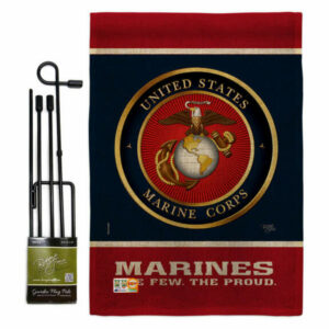 Proud Marine Corps Americana Military Garden Flag Set