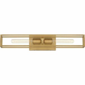 Quoizel LGN8624 Leighton 2 Light 24" Wide Bath Bar Weathered Brass Indoor Lighting Bathroom Fixtures Bath Bar