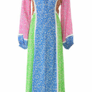 RIXO LONDON NIKKI FLORAL DRESS M Blue, Green, Pink