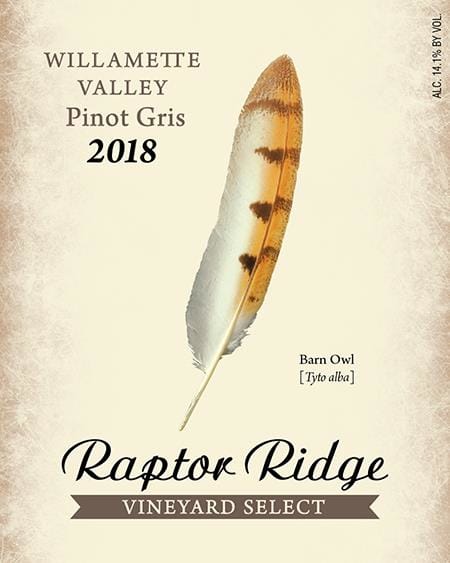 Raptor Ridge 2018 Pinot Gris - Pinot Gris/Grigio White Wine