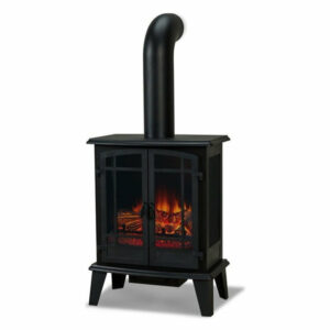 Real Flame Foster Stove Electric Fireplace in Black