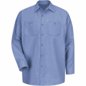 Red Kap Men's Long Sleeve Industrial Work Shirt Light Blue, 2X-Large - Men's Longsleeve Work Shirts at Academy Sports