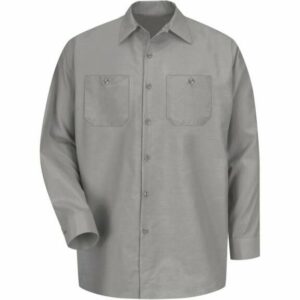 Red Kap Men's Long Sleeve Industrial Work Shirt Light Gray, Medium Tall - Men's Longsleeve Work Shirts at Academy Sports