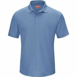 Red Kap Men's Performance Knit Gripper Front Work Polo Shirt Blue, Large - Men's Longsleeve Work Shirts at Academy Sports