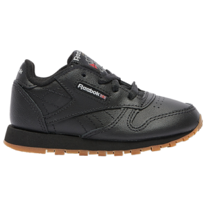 Reebok Boys Reebok Classic Leather - Boys' Toddler Running Shoes Black/Gum Size 08.0