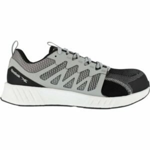 Reebok Men's Fusion Flexweave FloatRide Energy Athletic Work Shoes Gray/Black, 8.5 - Lace St Work Boots at Academy Sports