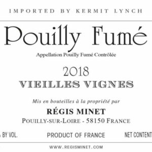 Regis Minet 2018 Pouilly-Fume Vieilles Vignes - Sauvignon Blanc White Wine