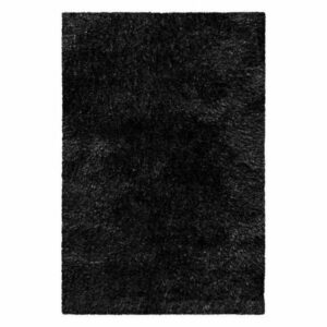 Retro Tufted Shag Indoor Living Room Area Rug, 5'x8', Black