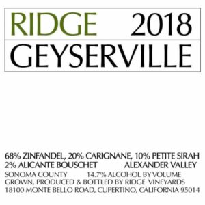 Ridge 2018 Geyserville (1.5 Liter Magnum) - Red Wine