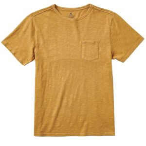 Roark Revival Well Worn Midnight Knit Pocket Tee Shirt - Men's Khaki