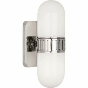 Robert Abbey Rio Wall Sconce Rio 13" Bath Bar Polished Nickel Indoor Lighting Bathroom Fixtures Bath Bar