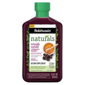 Robitussin Naturals Naturals, Cough Relief & Immune Health Honey Elderberry - 8.0 oz